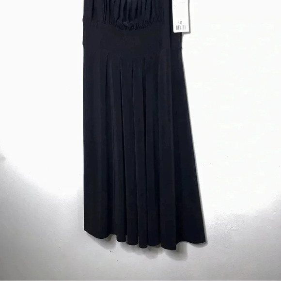Joseph Ribkoff Little Black Cocktail Pleating Sleeveless Stretch Dress Size 10 - Picture 3 of 8